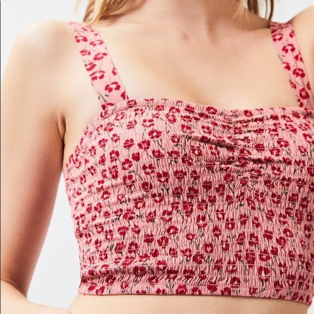 Smocked Floral Tank